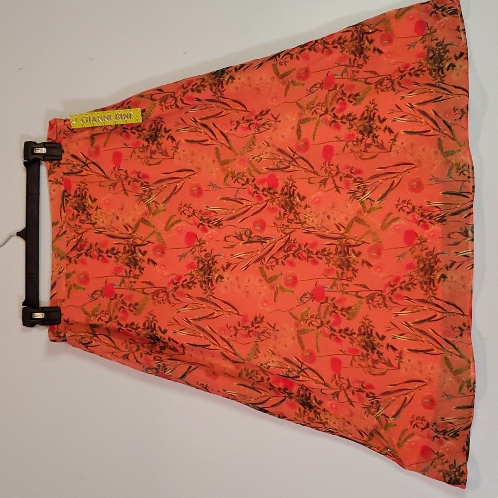 NWT Gianni Bini Peach floral skirt size 10